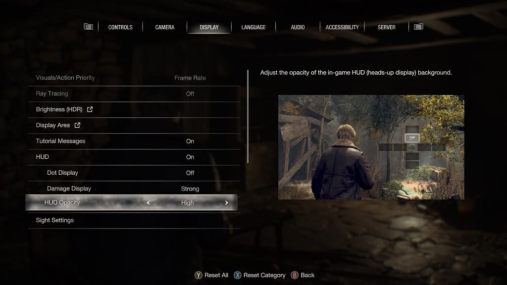 How to make the Resident Evil 4 Remake HUD easier to see