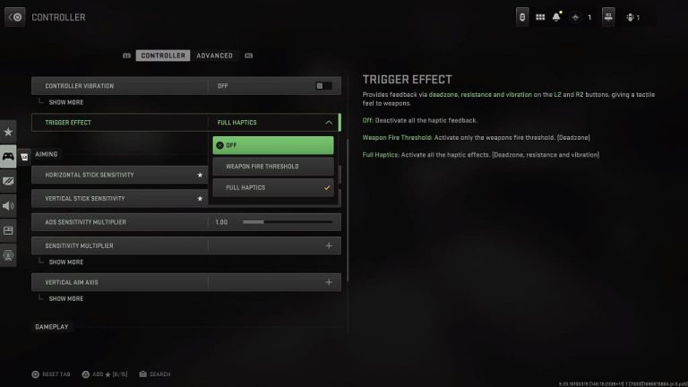 How to enable or disable adaptive triggers in Call of Duty: Modern ...